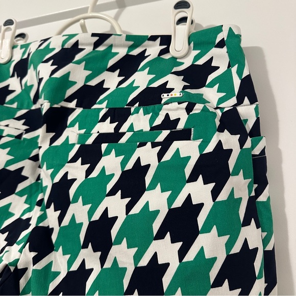 Swing Control Green Blue White Hopscotch Print Golf Trouser Pants Size 10 Womens - Picture 9 of 12